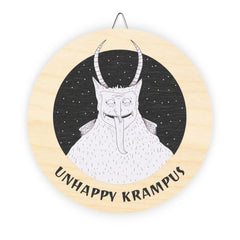 Unhappy Krampus - Wood Signs - Witty Twisters Fashions