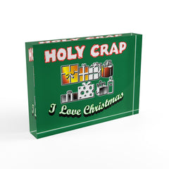 Holy Crap I Love Christmas - Photo Block - Witty Twisters Fashions