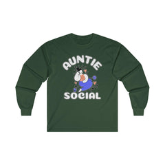 Auntie Social - Long-Sleeve Tee - Witty Twisters Fashions