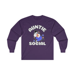 Auntie Social - Long-Sleeve Tee - Witty Twisters Fashions