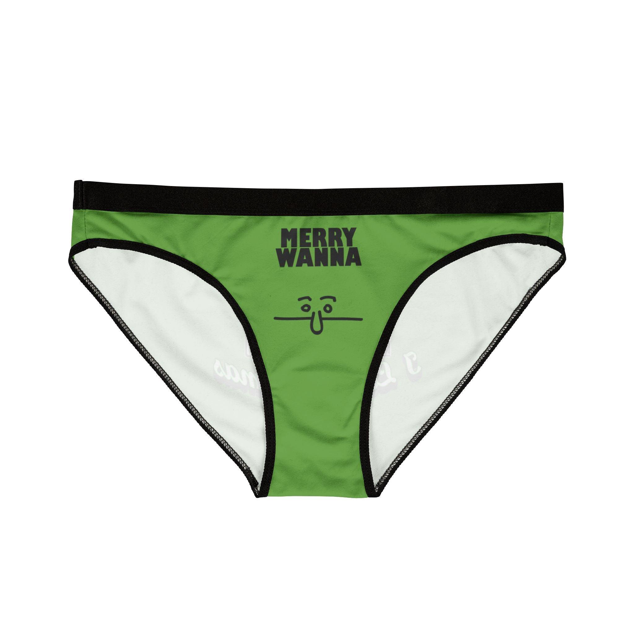 Merry Wanna and Holy Crap - Christmas Stoner Panties - Witty Twisters Fashions