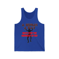 A Human A Day Helps Keep The Munchies at Bay - Tank Top - Witty Twisters Fashions