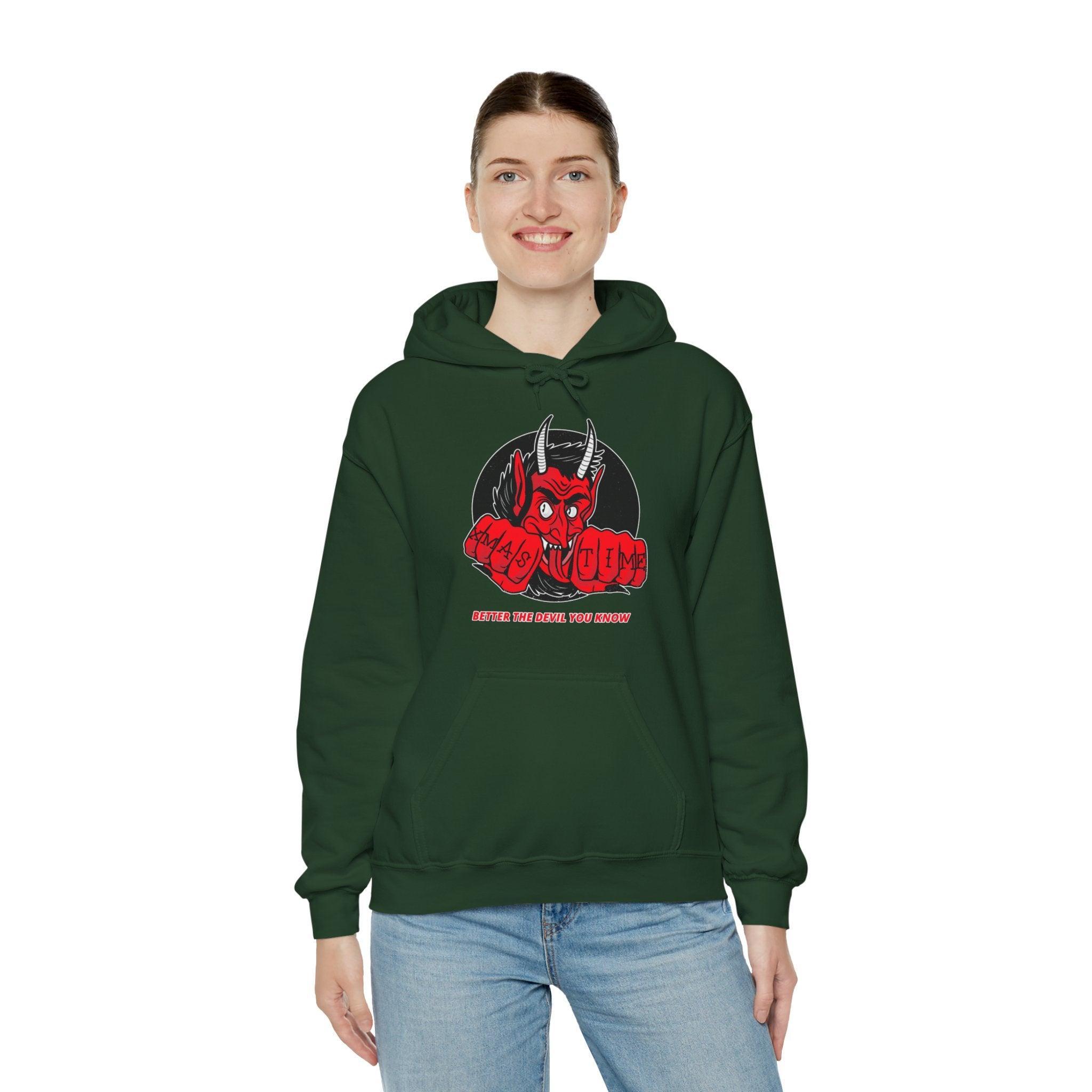 Better the devil you know Xmas time - Hoodie - Witty Twisters Fashions