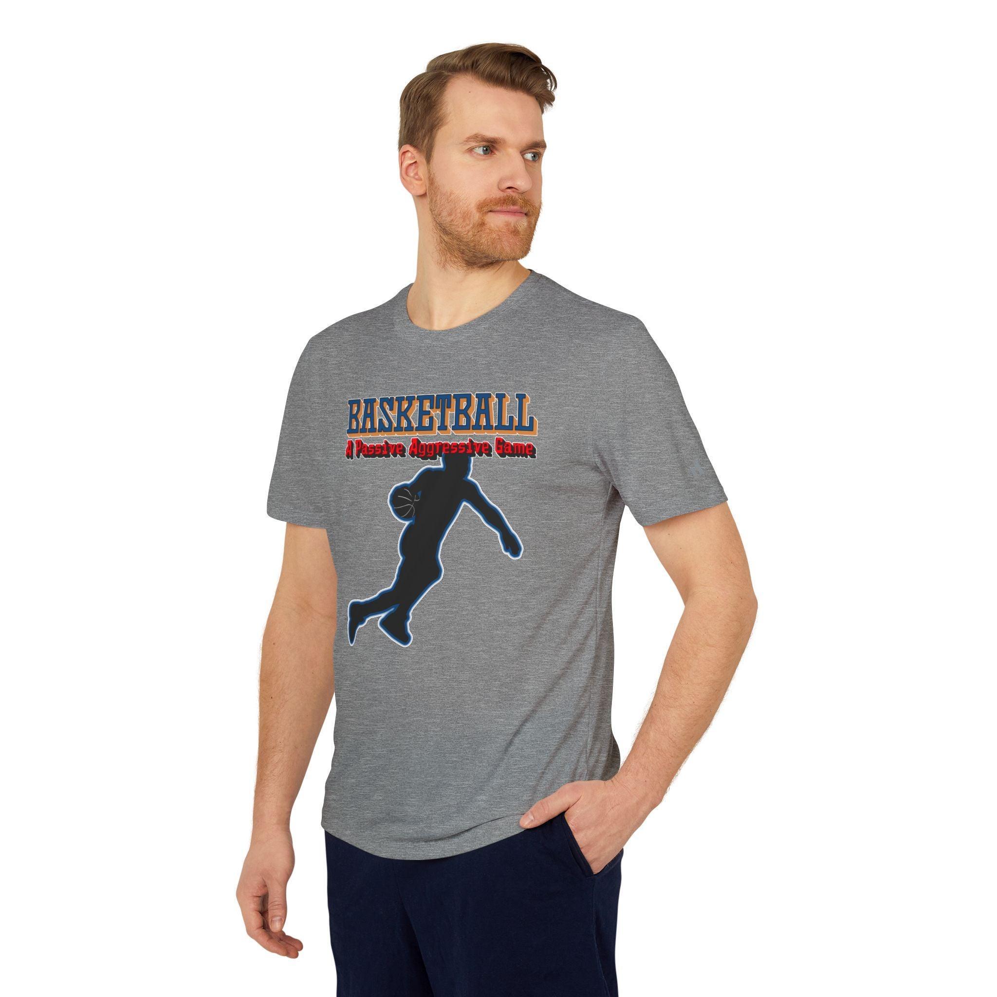 Basketball A Passive Aggressive Game - adidas® Unisex Sport T-shirt - Witty Twisters Fashions