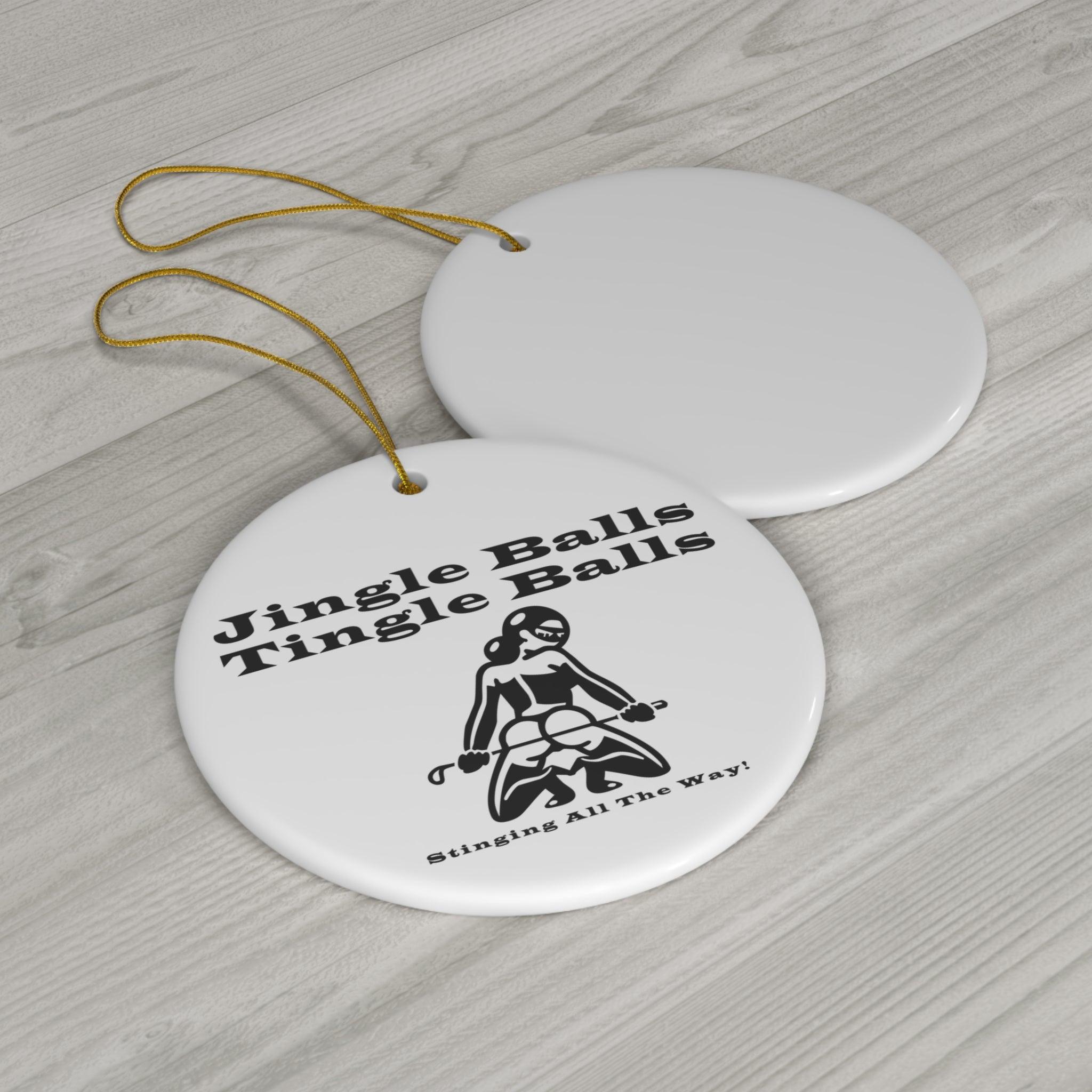 Jingle Balls ... Stinging All The Way - Ceramic Ornaments - Witty Twisters Fashions