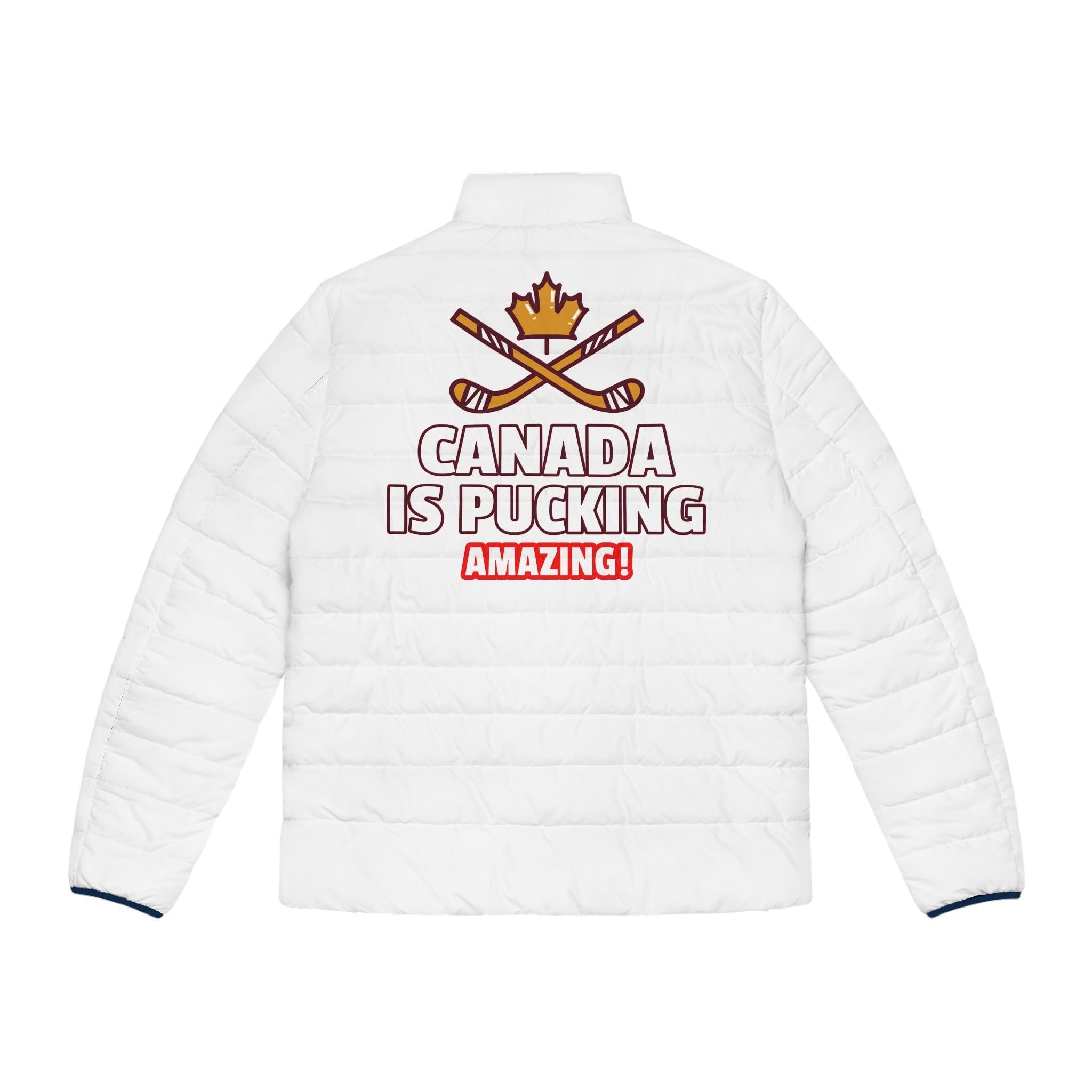 Canada Is Pucking Amazing! - Men's Puffer Jacket - Witty Twisters Fashions