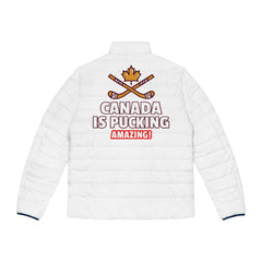 Canada Is Pucking Amazing! - Men's Puffer Jacket - Witty Twisters Fashions