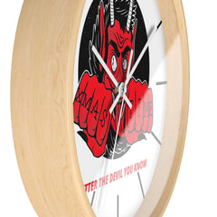 Better the devil you know Xmas time - Wall Clock - Witty Twisters Fashions