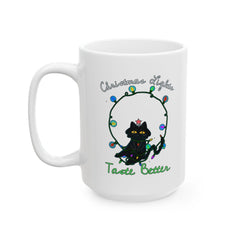 Christmas Lights Taste Better - Ceramic Coffee Mug 11oz, 15oz - Witty Twisters Fashions