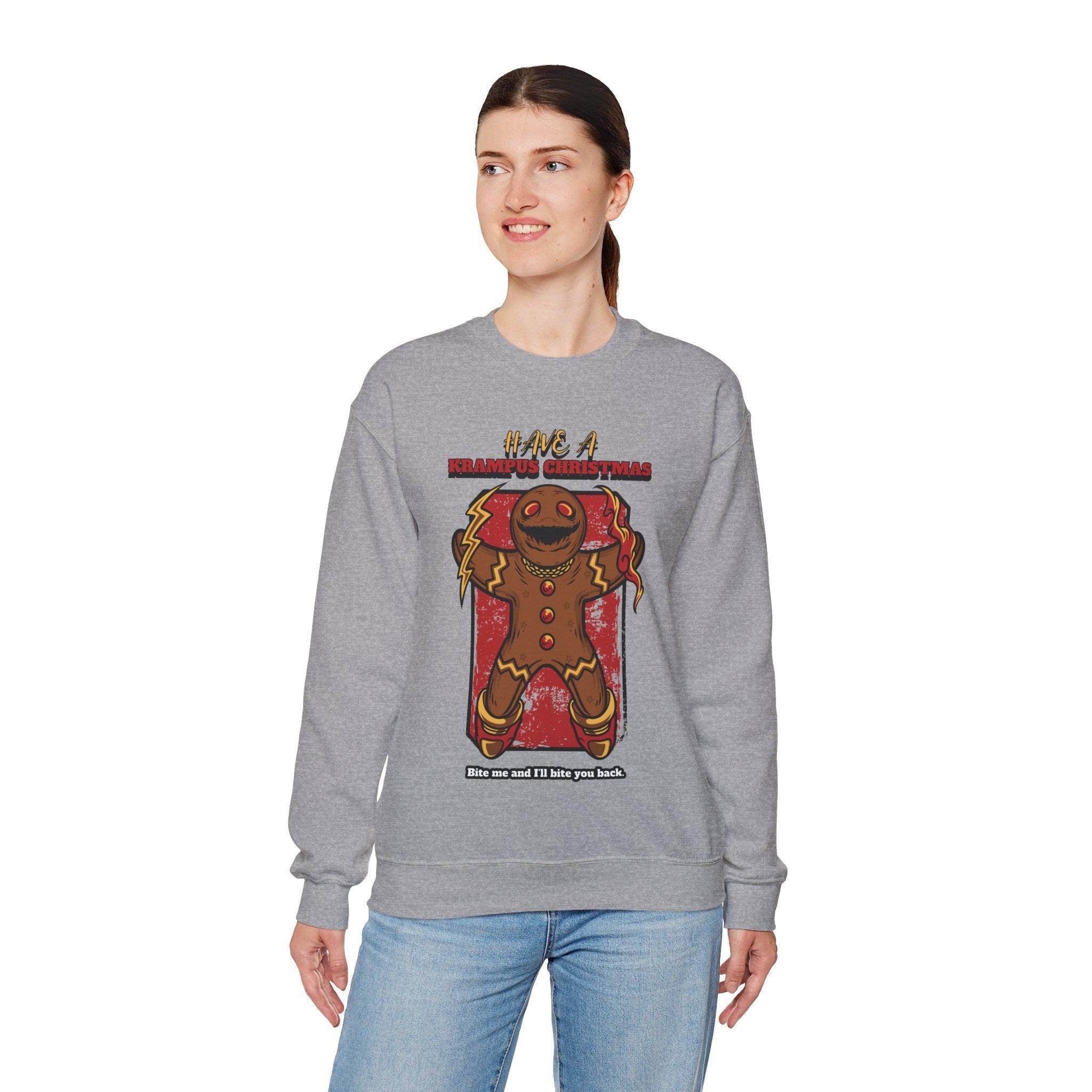 Have a Krampus Christmas Bite me and I'll bite you back. - Sweatshirt - Witty Twisters Fashions