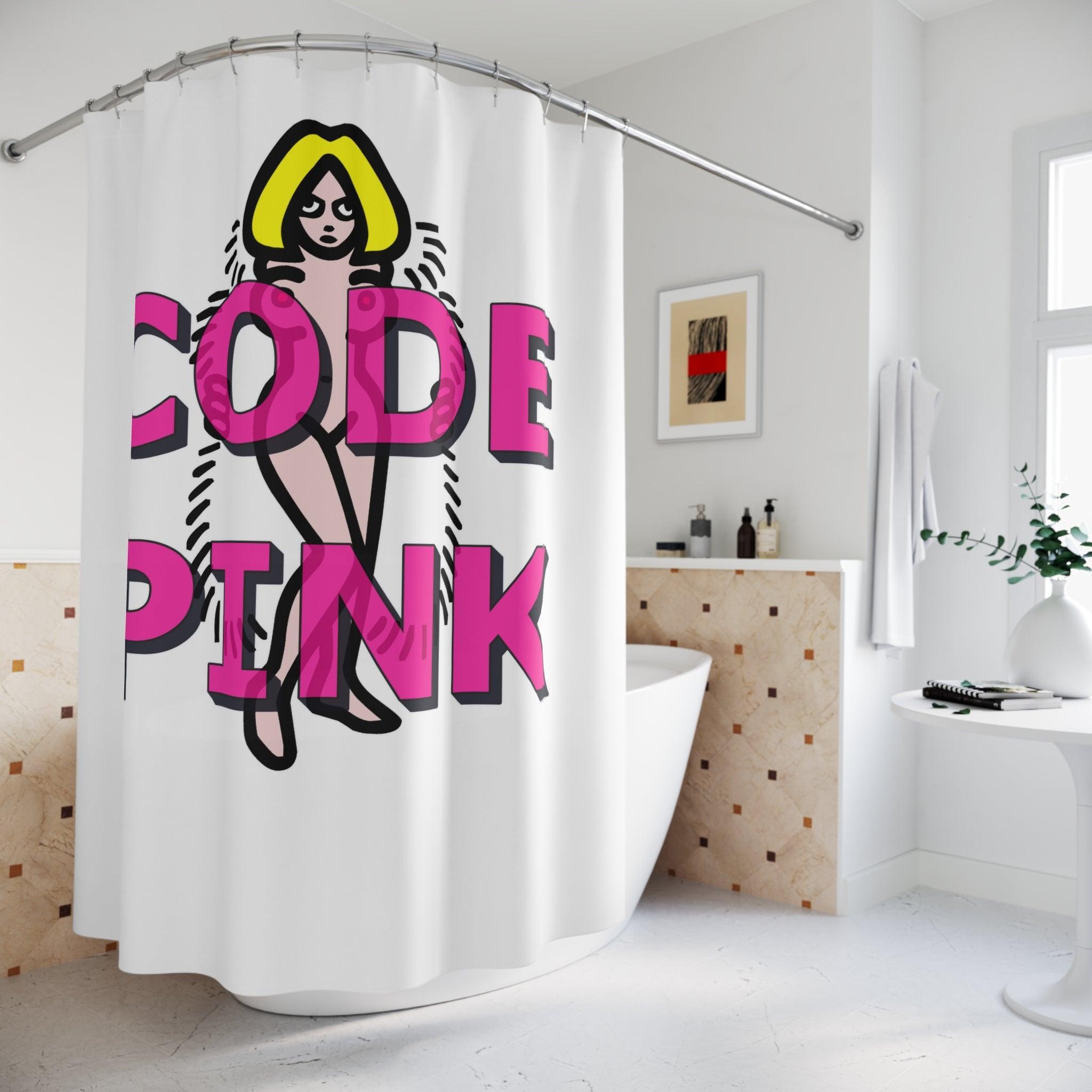 Code Pink - Shower Curtains - Witty Twisters Fashions