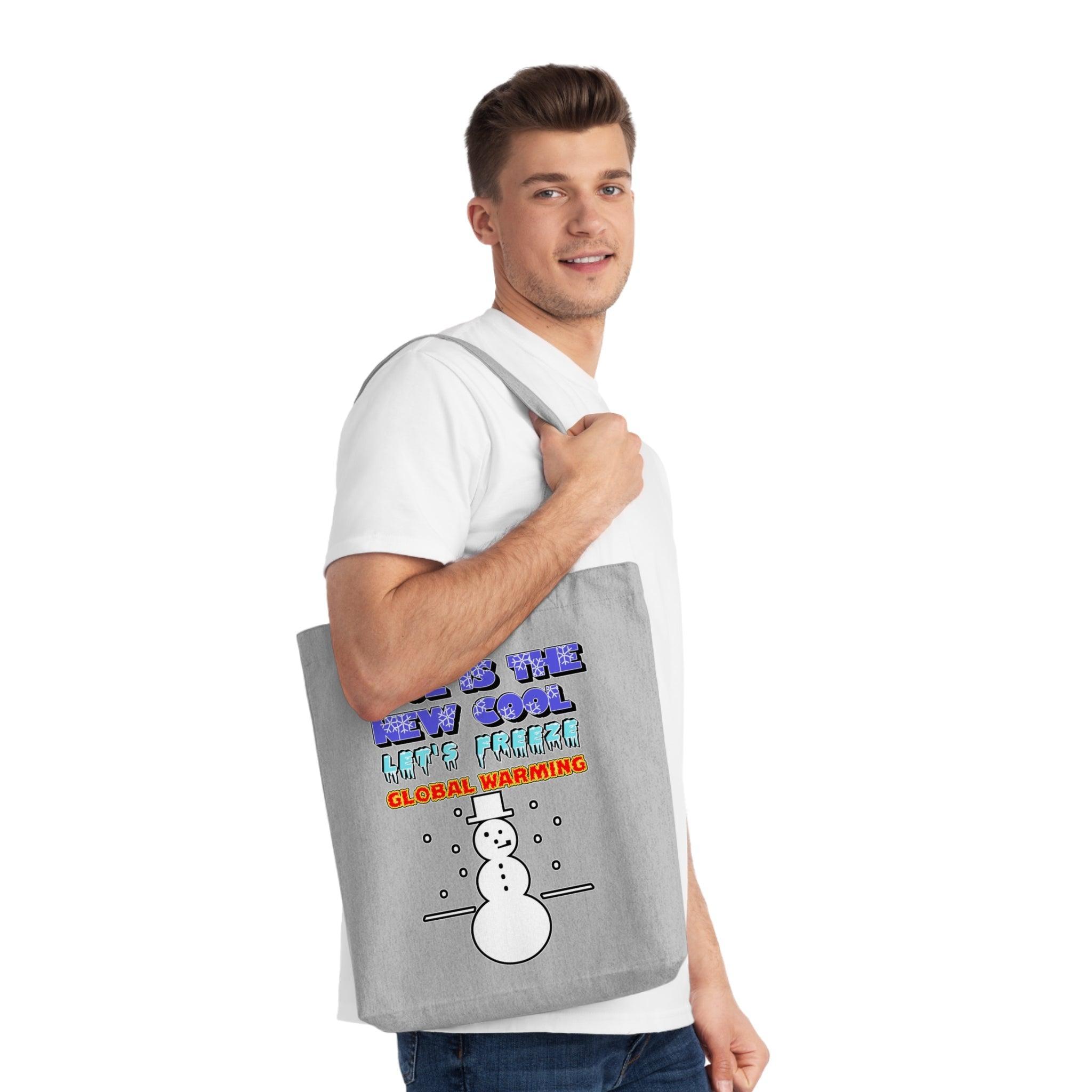 Cool Is The New Cool Let's Freeze Global Warming - Woven Tote Bag - Witty Twisters Fashions