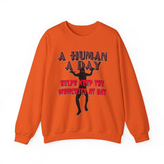 A Human A Day Helps Keep The Munchies at Bay - Sweatshirt - Witty Twisters Fashions