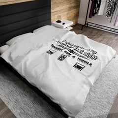 I was visited by 3 spirits last night Whiskey Rum and Tequila - Velveteen Plush Blanket - Witty Twisters Fashions