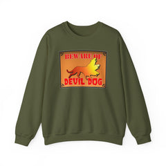 Beware of Devil Dog Sign - Sweatshirt - Witty Twisters Fashions