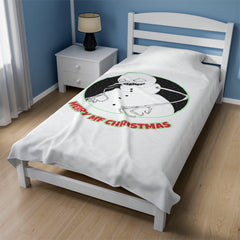 Merry MF Christmas - Velveteen Plush Blanket - Witty Twisters Fashions