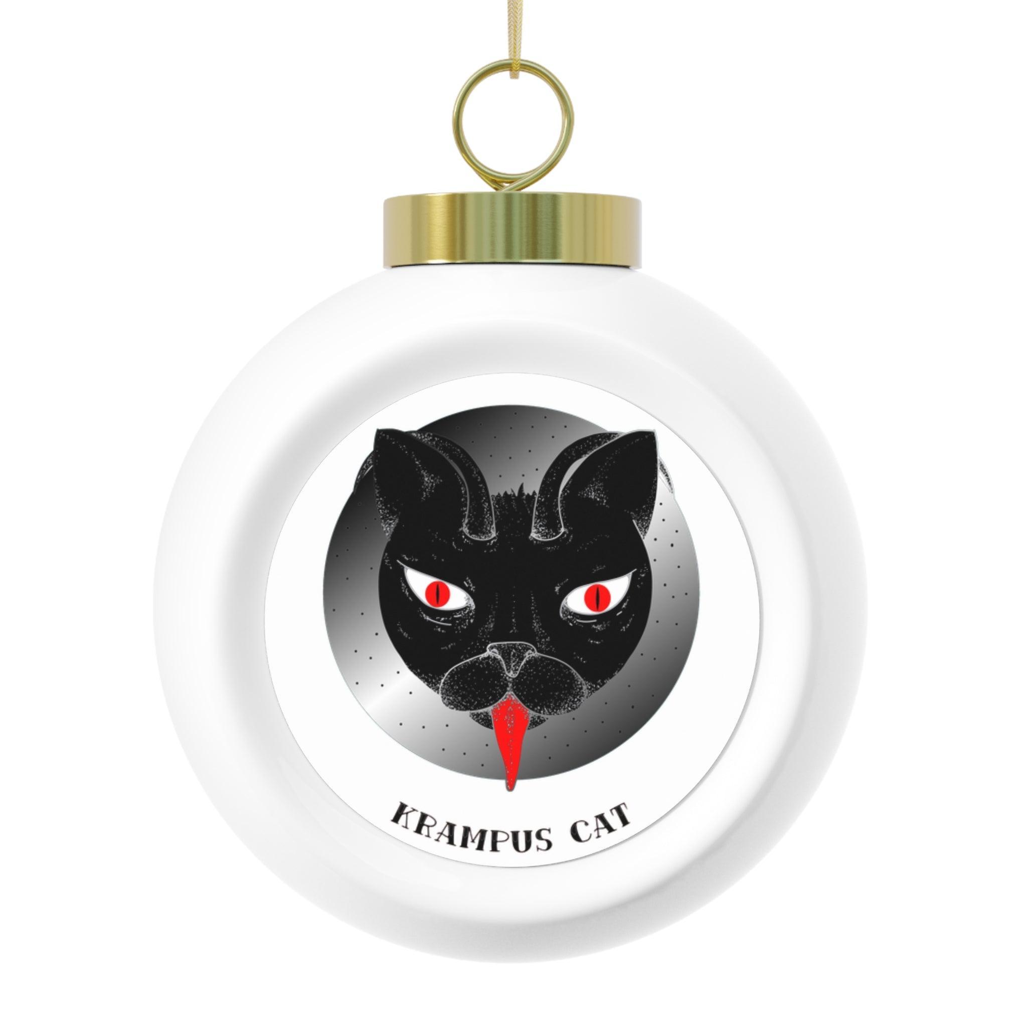 Krampus Cat - Christmas Ball Ornament - Witty Twisters Fashions