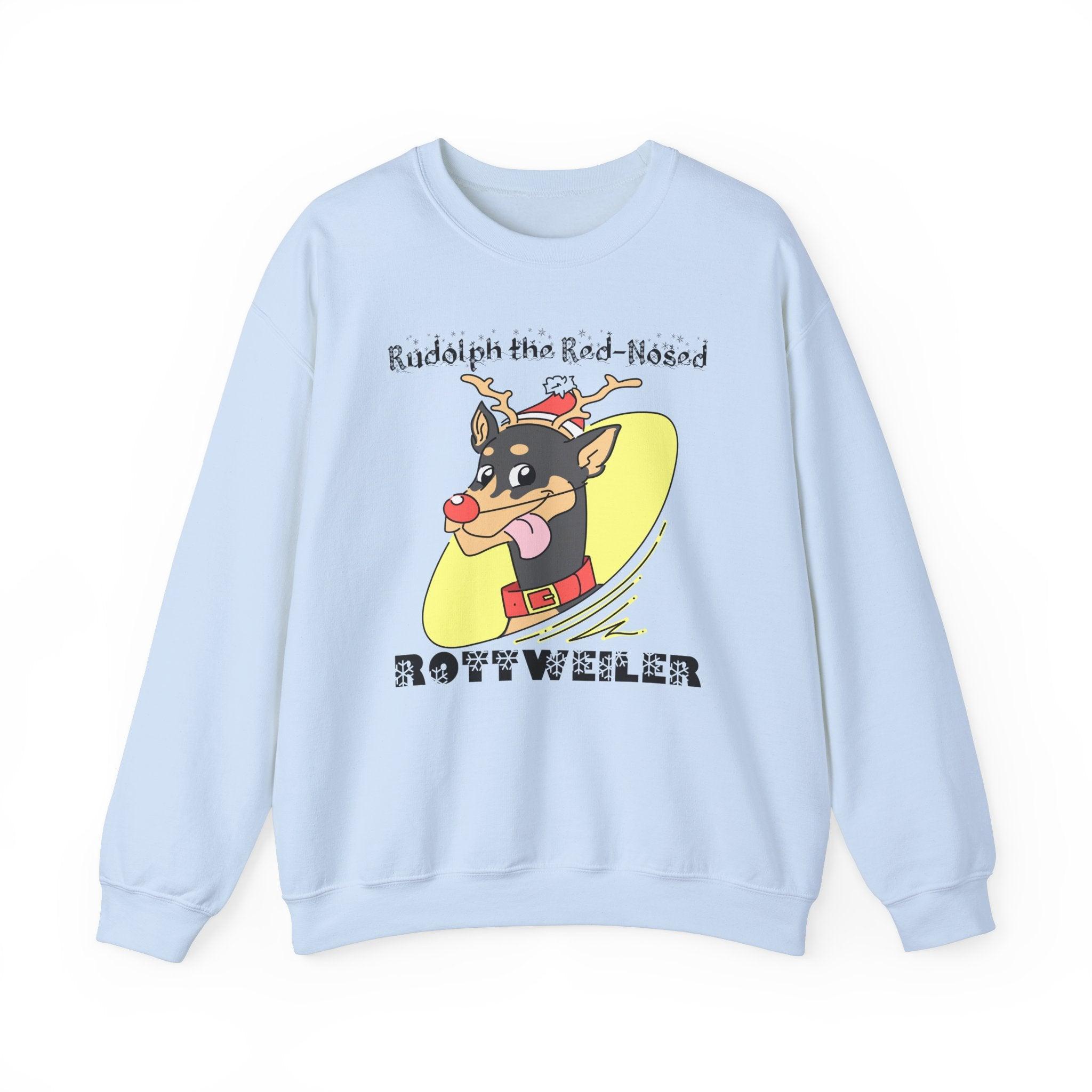 Rudolph The Red-Nosed Rottweiler - Sweatshirt - Witty Twisters Fashions
