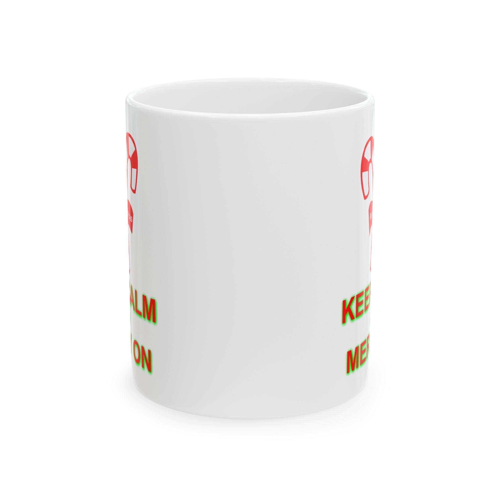 Keep Calm and Merry On - Ceramic Coffee Mug 11oz, 15oz - Witty Twisters Fashions