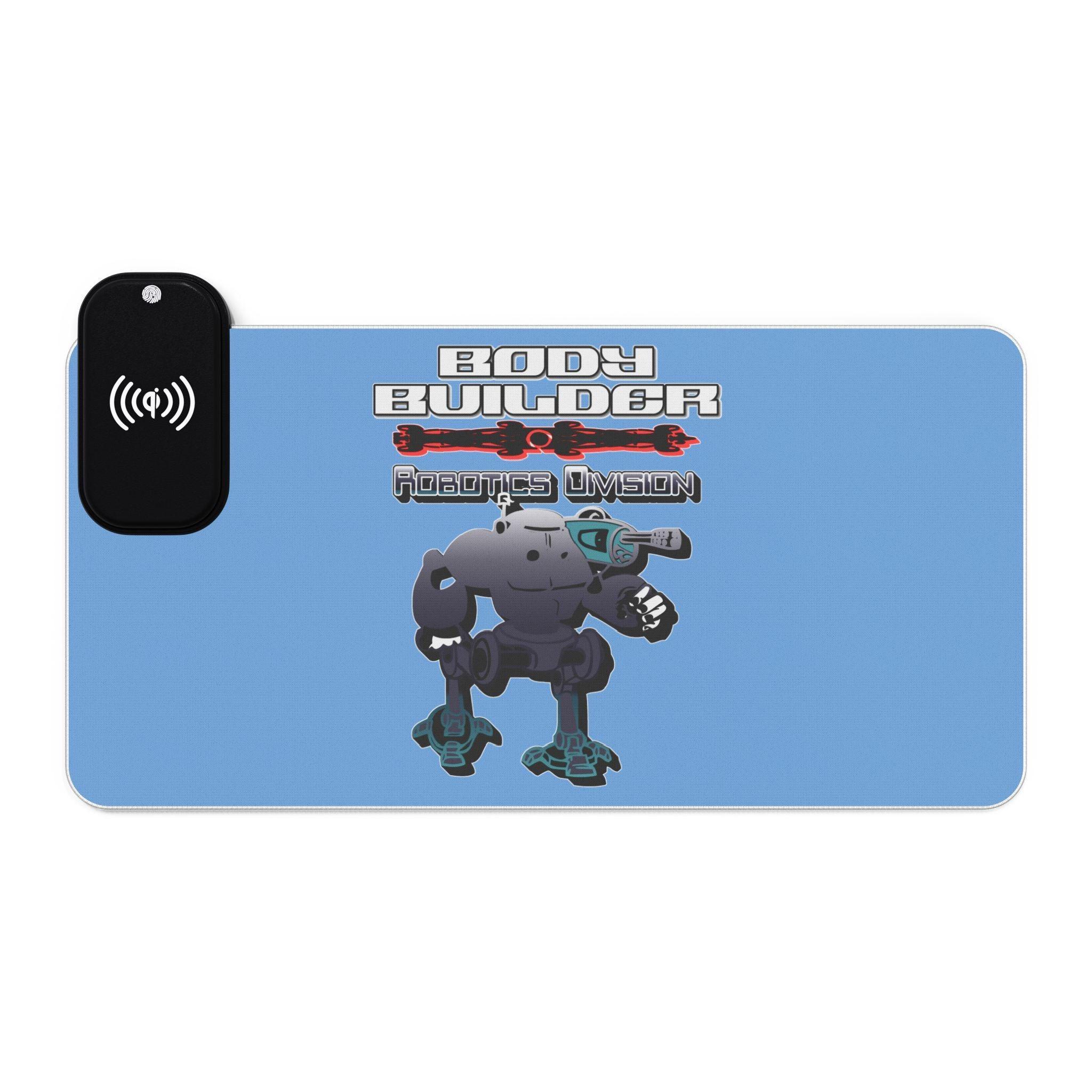 Body Builder Robotics Division - LED Gaming Mouse Pad with wireless charging - Witty Twisters Fashions