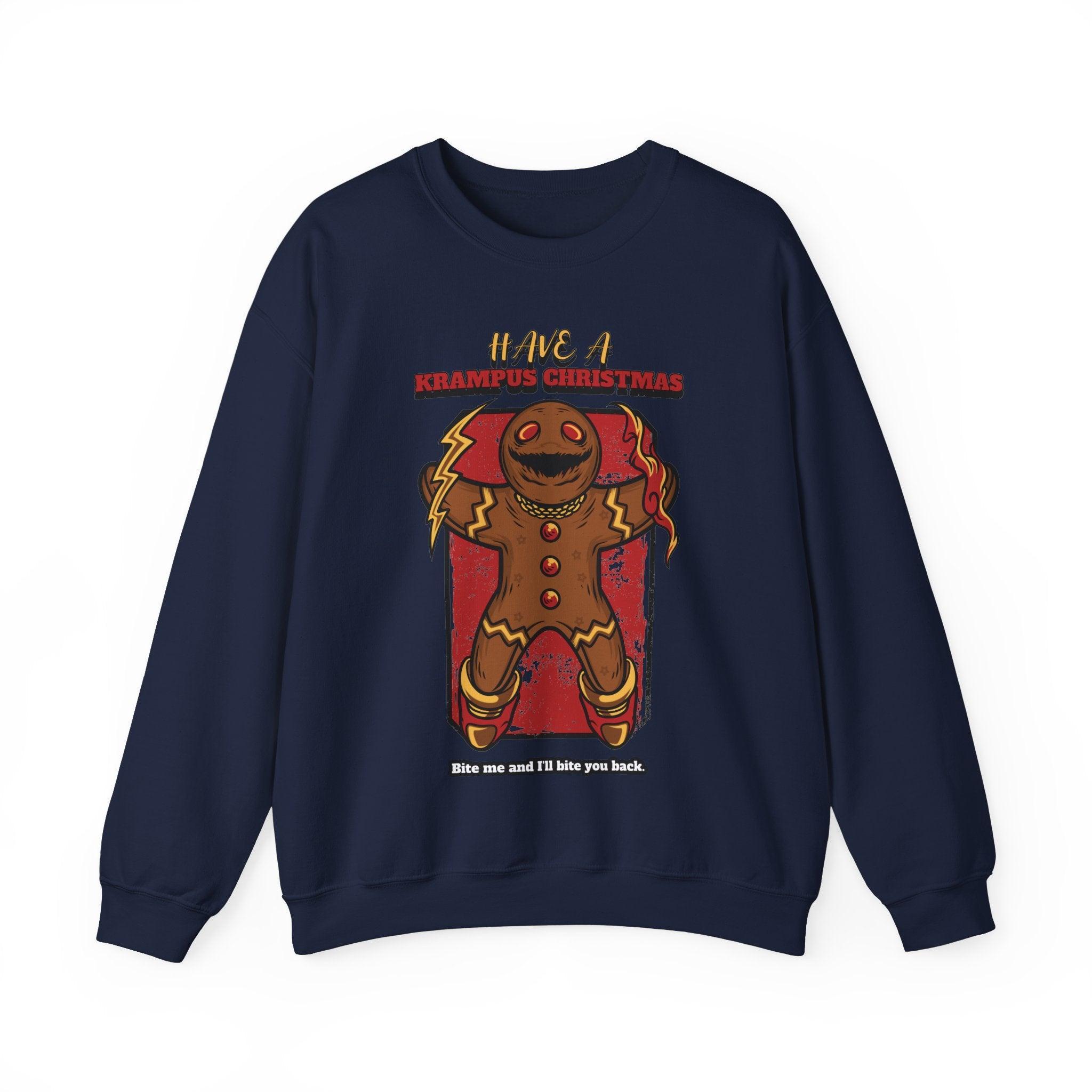 Have a Krampus Christmas Bite me and I'll bite you back. - Sweatshirt - Witty Twisters Fashions