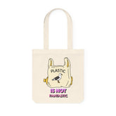 Plastic is not fantastic - Woven Tote Bag - Witty Twisters Fashions