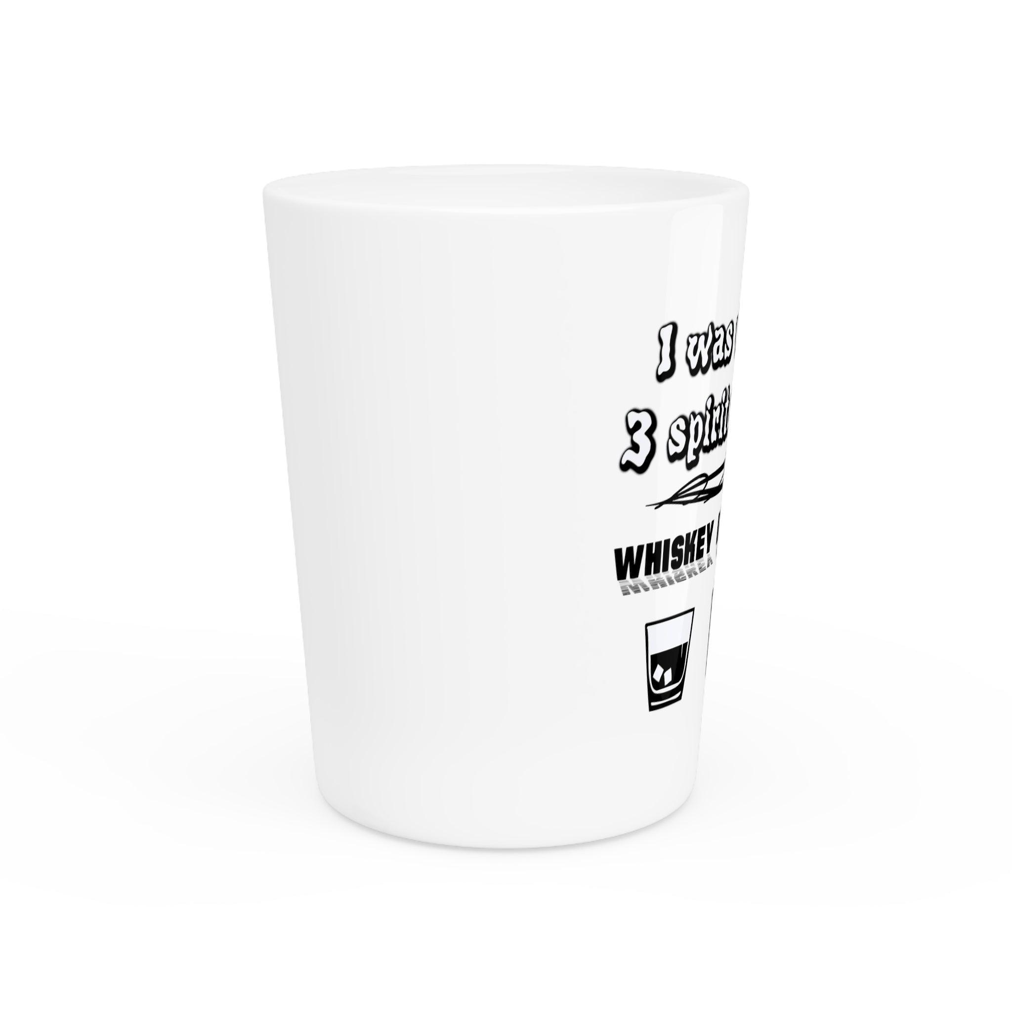 I was visited by 3 spirits last night Whiskey Rum and Tequila - Shot Glass - Witty Twisters Fashions