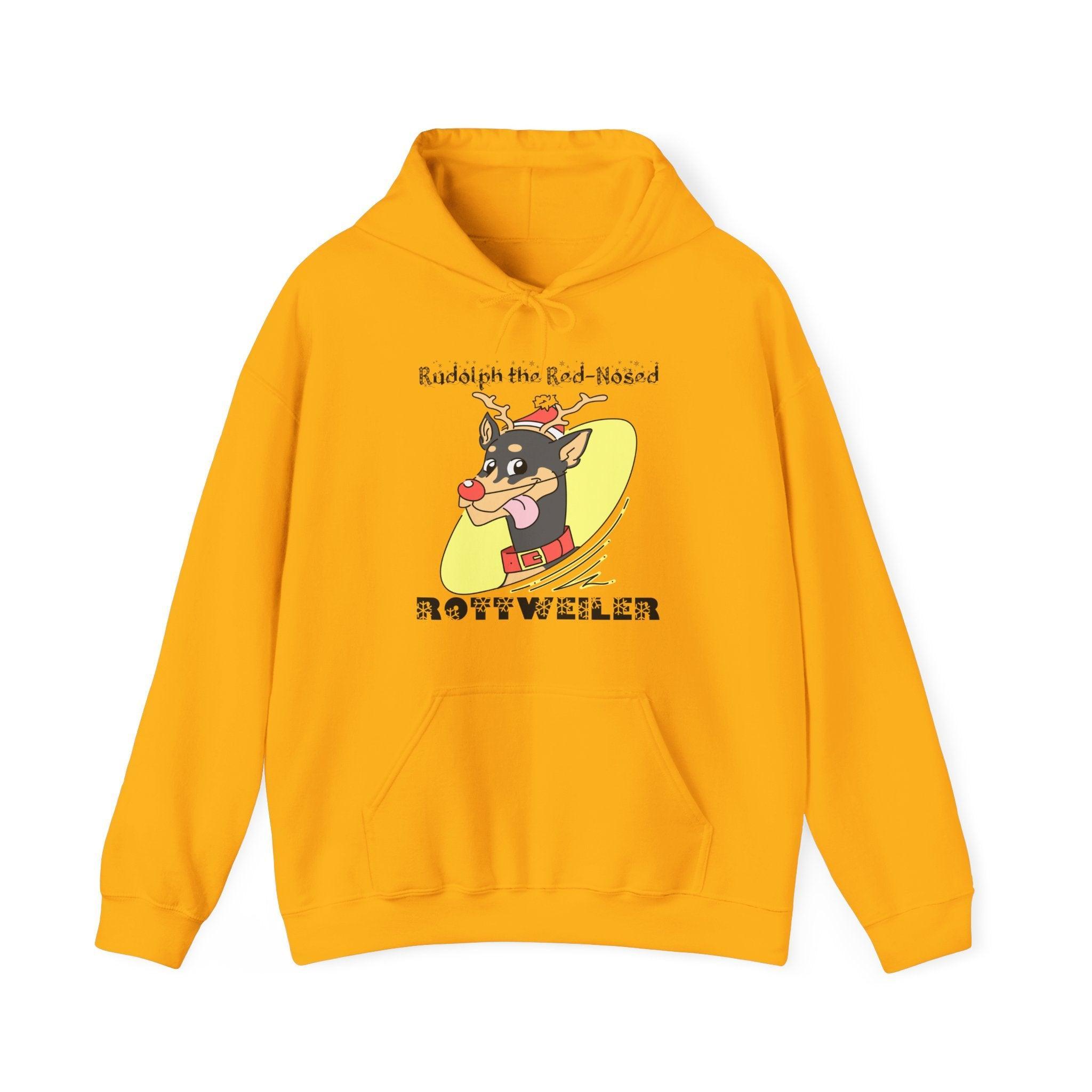 Rudolph The Red-Nosed Rottweiler - Hoodie - Witty Twisters Fashions