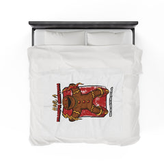 Have a Krampus Christmas Bite me and I'll bite you back. - Velveteen Plush Blanket - Witty Twisters Fashions