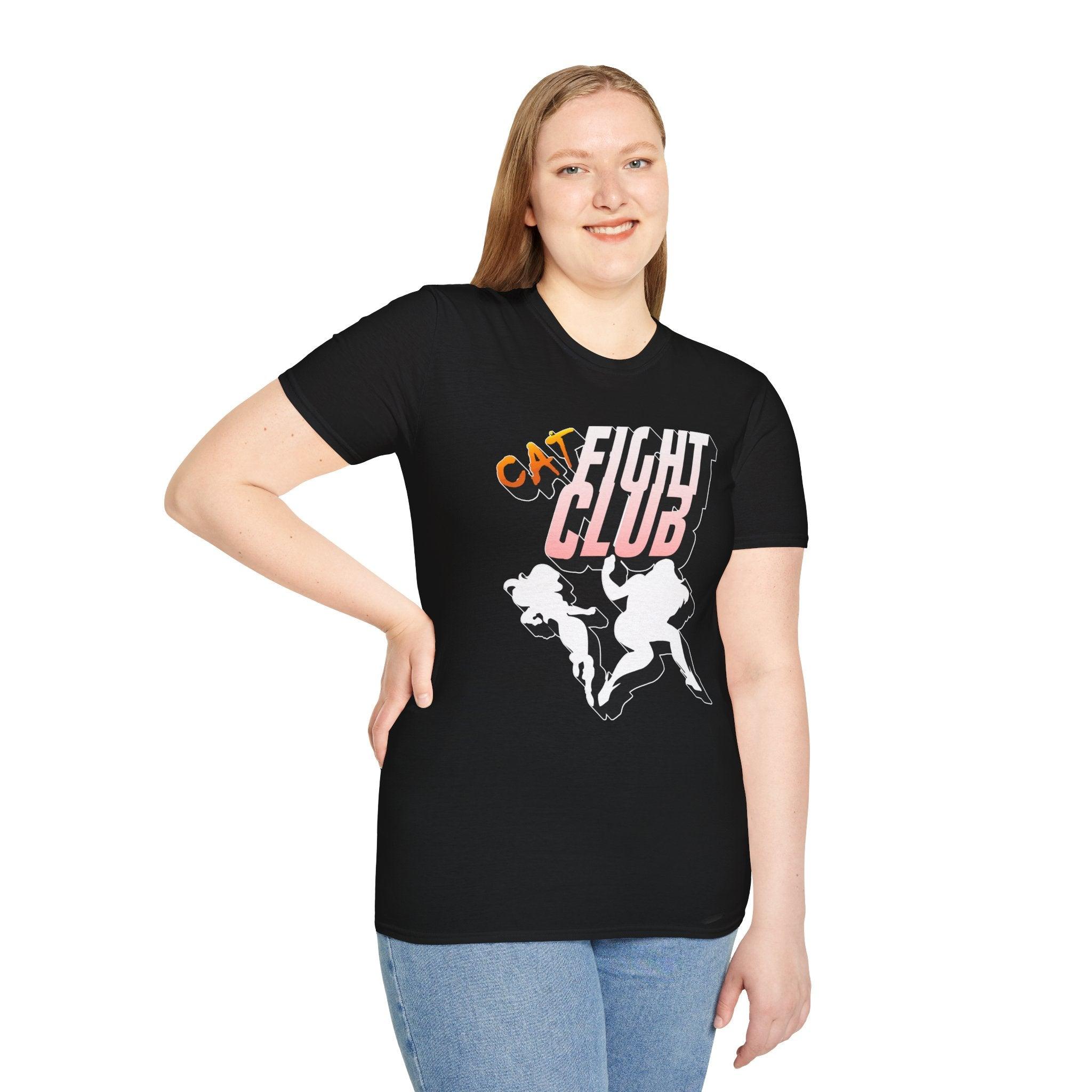 Cat Fight Club - Softstyle T-Shirt - Witty Twisters Fashions