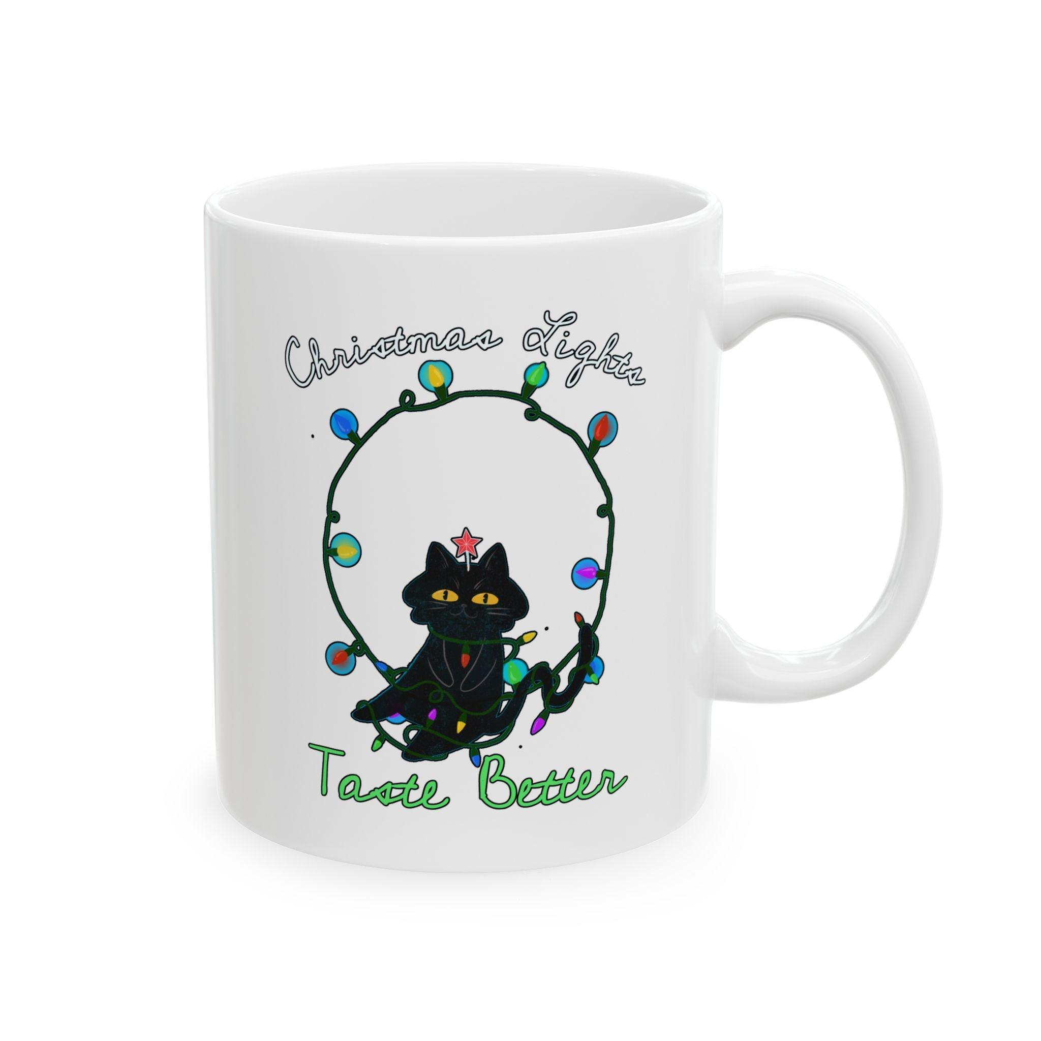 Christmas Lights Taste Better - Ceramic Coffee Mug 11oz, 15oz - Witty Twisters Fashions