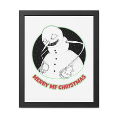 Merry MF Christmas - Framed Poster - Witty Twisters Fashions
