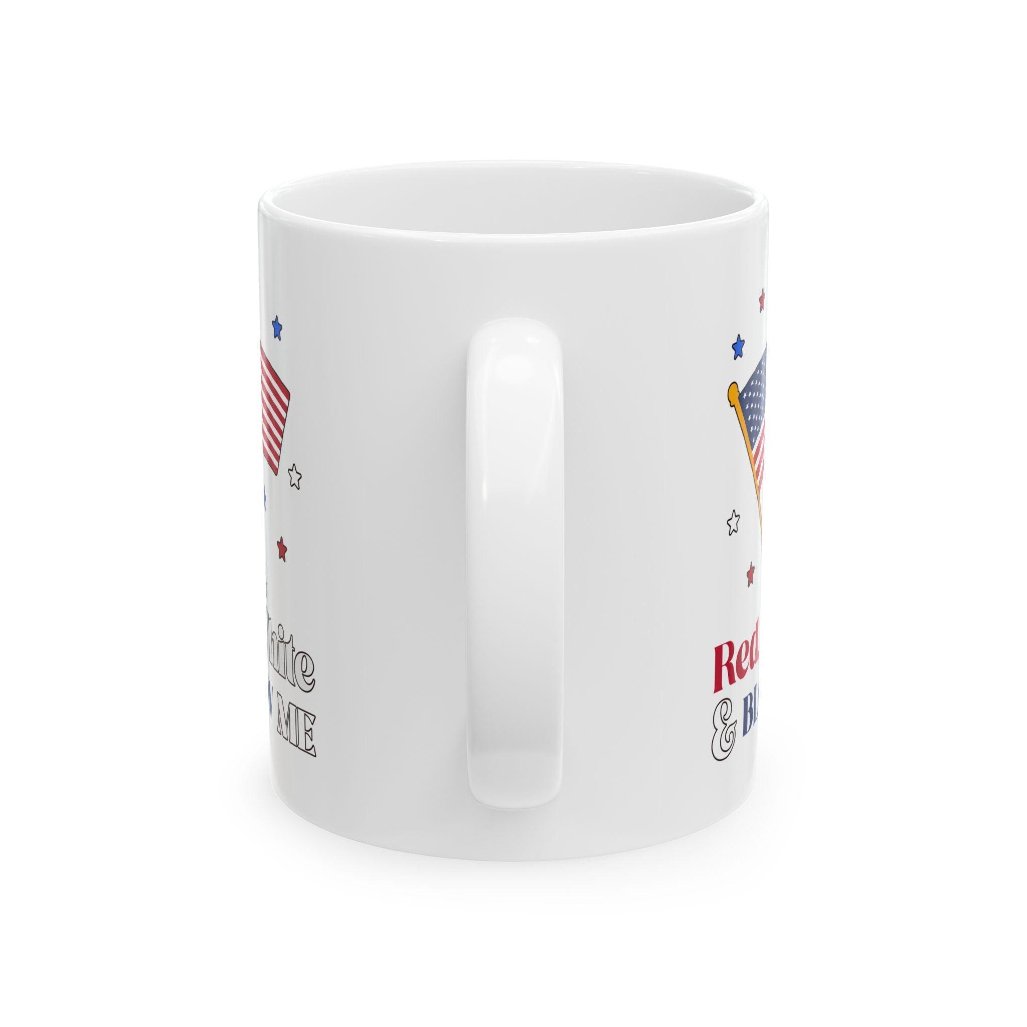 Red, white and blow me - Ceramic Coffee Mug 11oz, 15oz - Witty Twisters Fashions