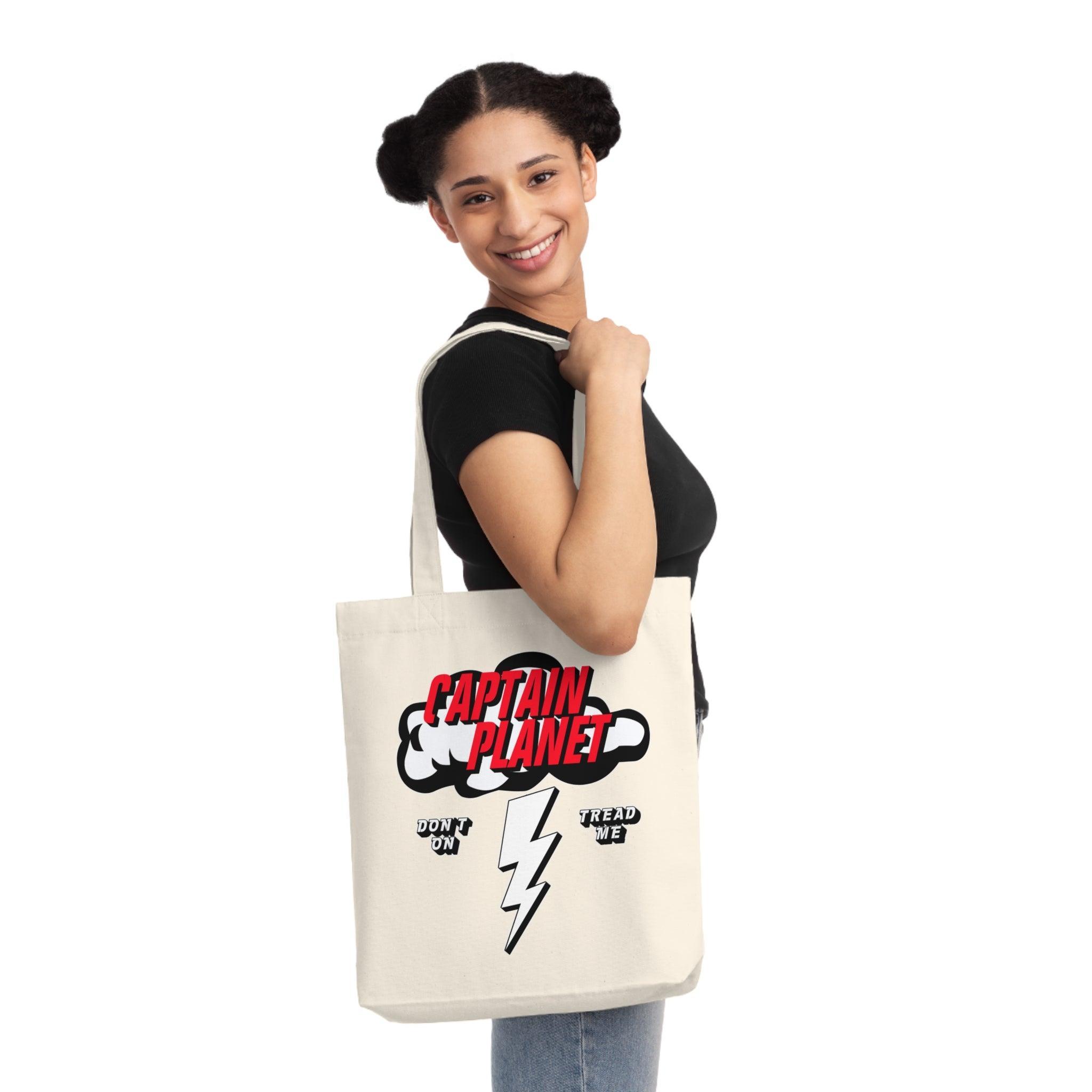 Captain Planet Don't Tread On Me - Woven Tote Bag - Witty Twisters Fashions