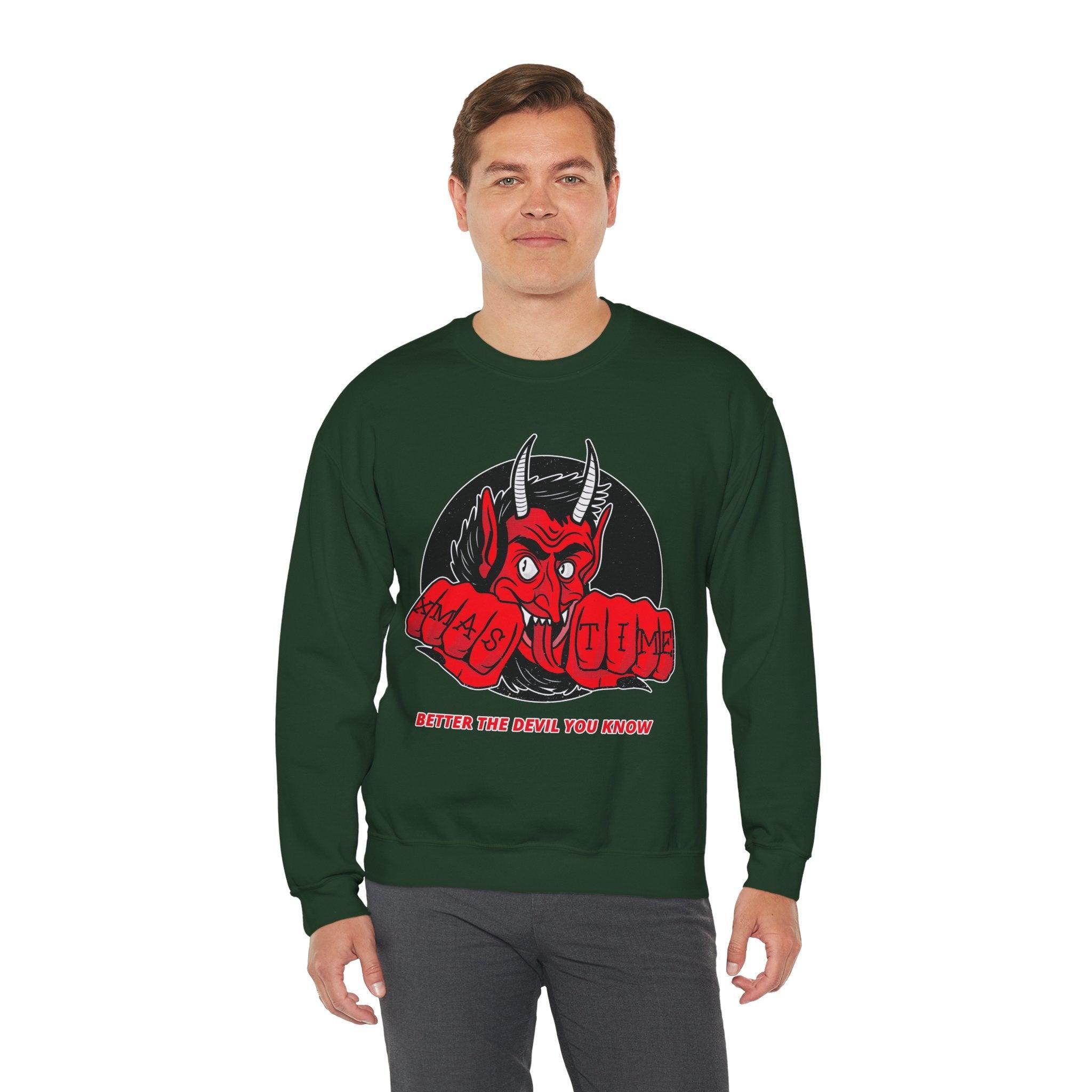 Better the devil you know Xmas time - Sweatshirt - Witty Twisters Fashions