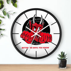 Better the devil you know Xmas time - Wall Clock - Witty Twisters Fashions