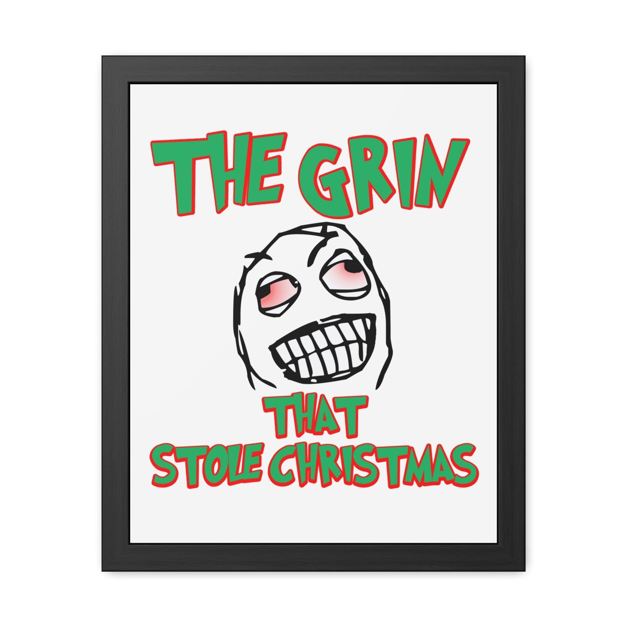 The Grin That Stole Christmas - Framed Poster - Witty Twisters Fashions