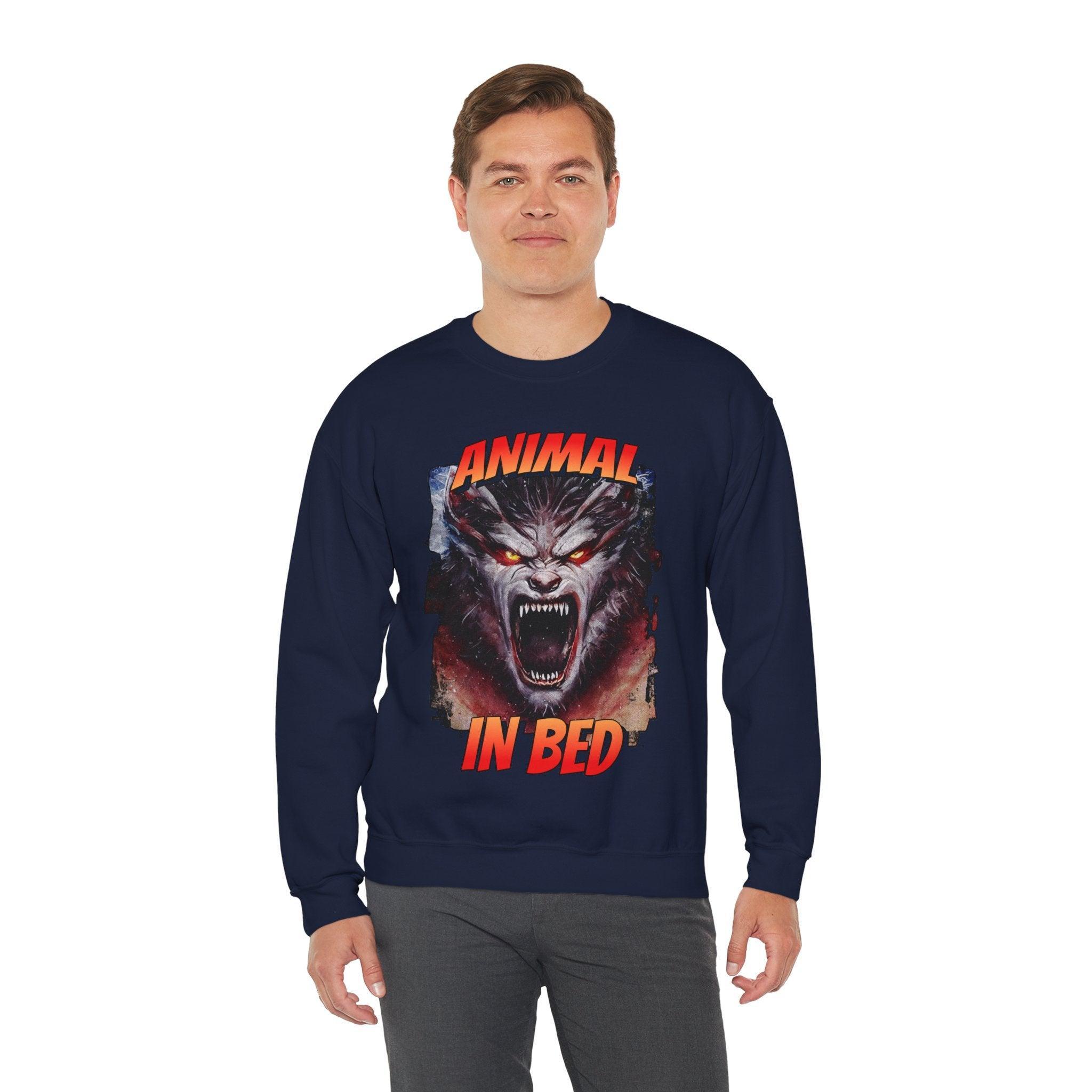 Animal In Bed - Sweatshirt - Witty Twisters Fashions