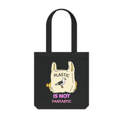 Plastic is not fantastic - Woven Tote Bag - Witty Twisters Fashions