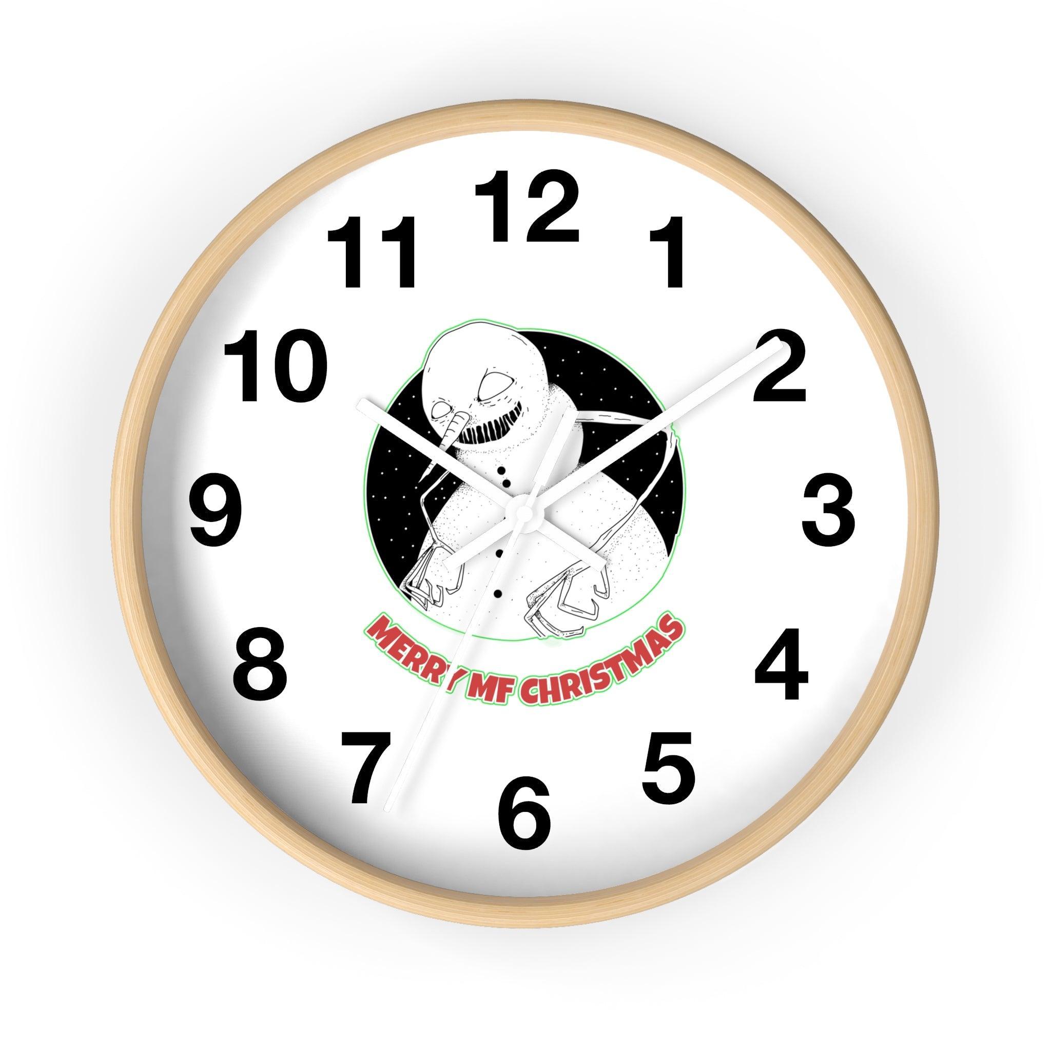 Merry MF Christmas - Wall Clock - Witty Twisters Fashions