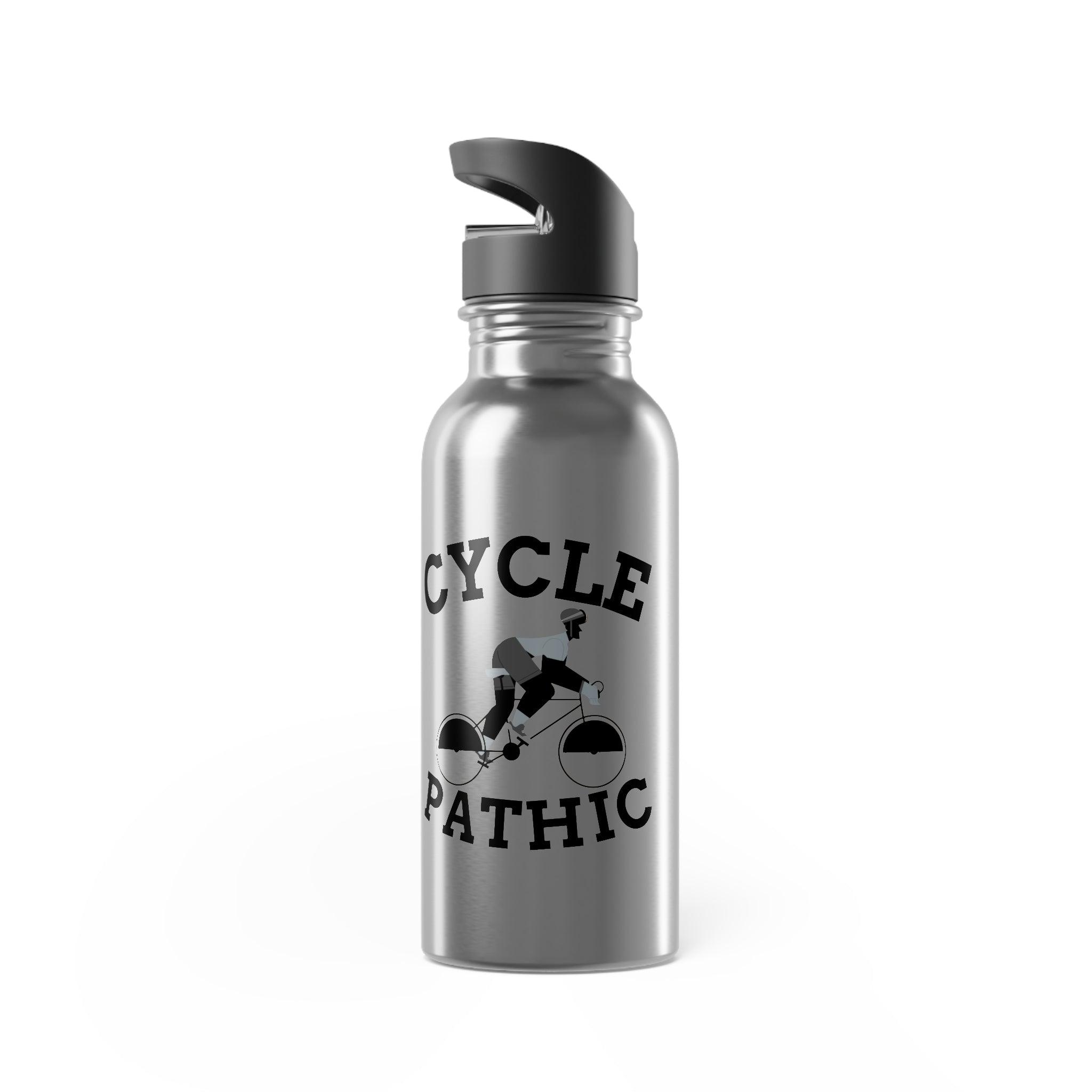 Cycle Pathic - Stainless Steel Water Bottle With Straw, 20oz - Witty Twisters Fashions