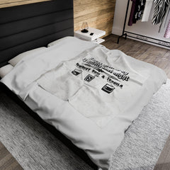 I was visited by 3 spirits last night Whiskey Rum and Tequila - Velveteen Plush Blanket - Witty Twisters Fashions