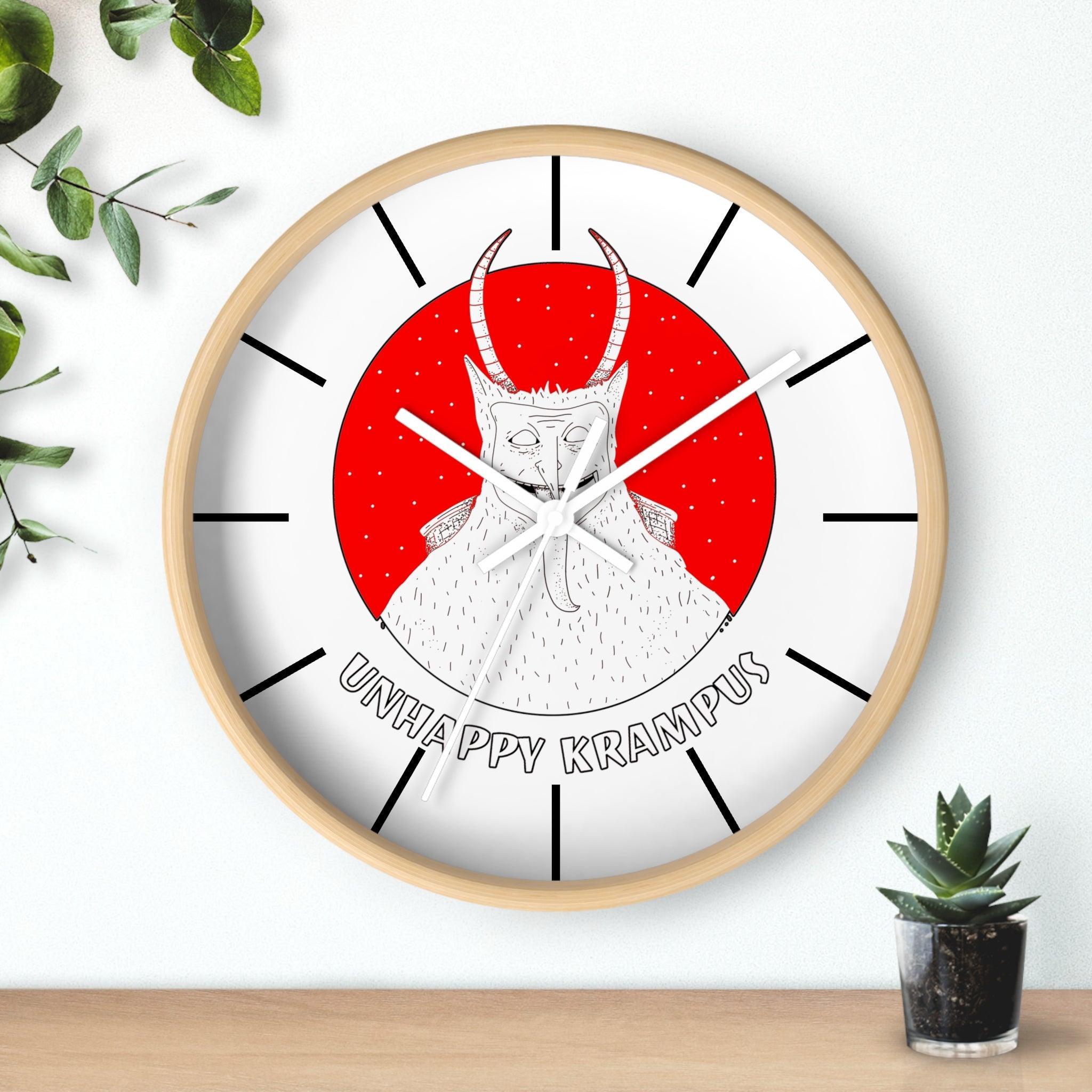 Unhappy Krampus - Wall Clock - Witty Twisters Fashions