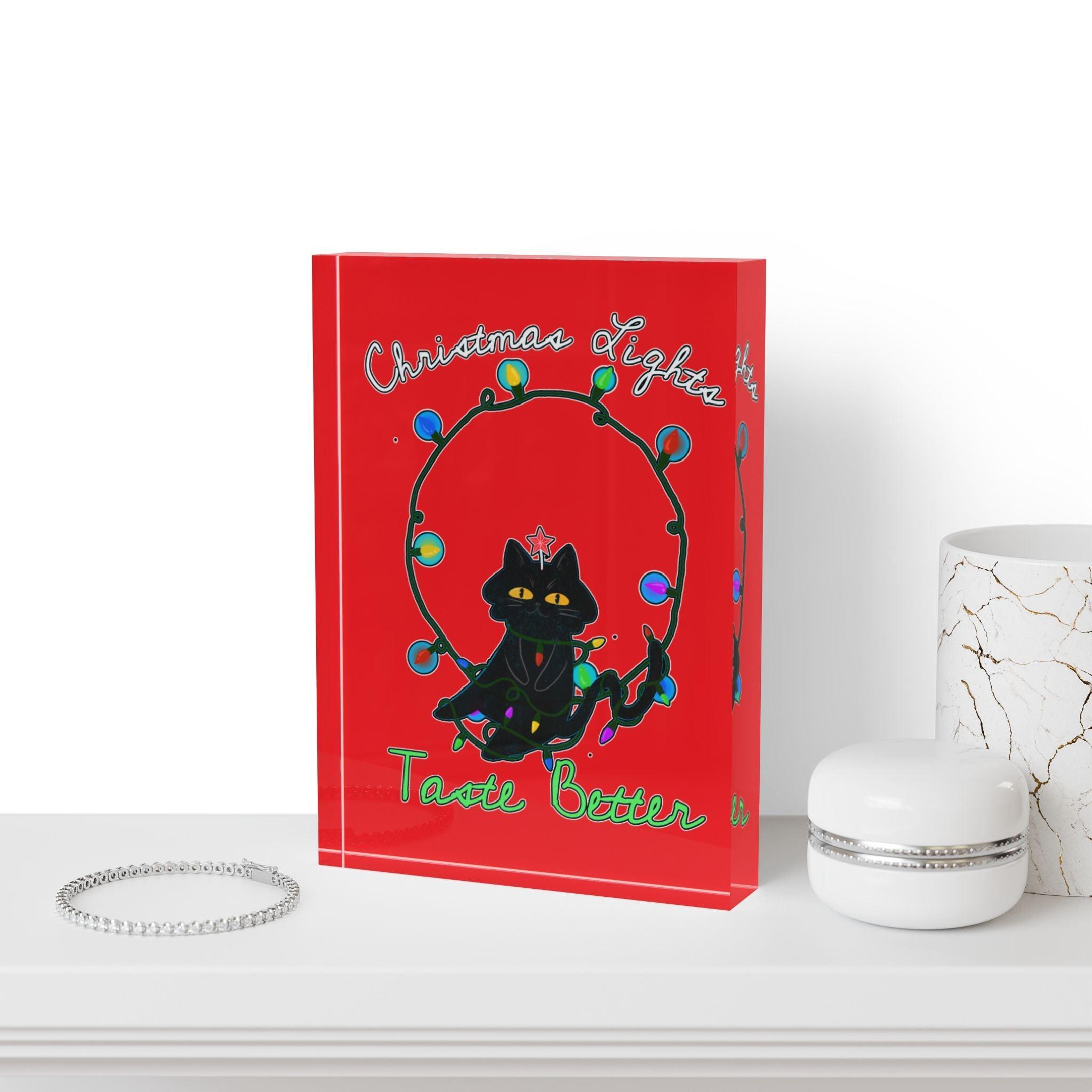 Christmas Lights Taste Better - Photo Block - Witty Twisters Fashions