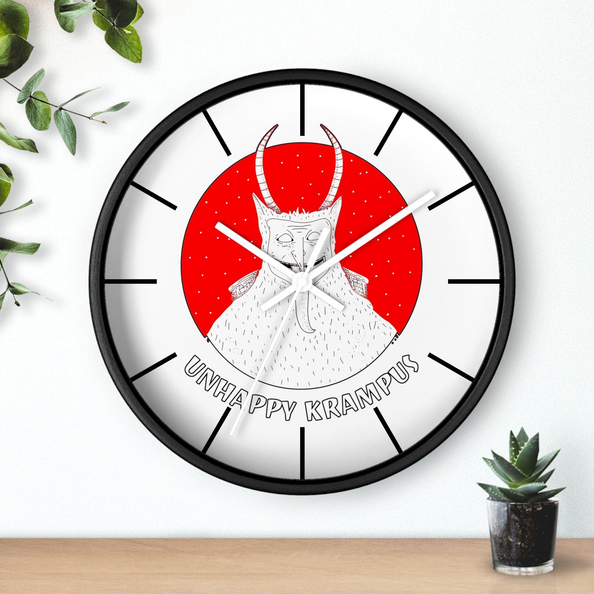 Unhappy Krampus - Wall Clock - Witty Twisters Fashions