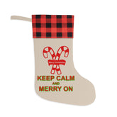 Keep Calm and Merry On - Christmas Stocking - Witty Twisters Fashions