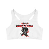 I Like To Exercise My Demons - Seamless Sports Bra - Witty Twisters Fashions