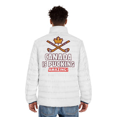 Canada Is Pucking Amazing! - Men's Puffer Jacket - Witty Twisters Fashions