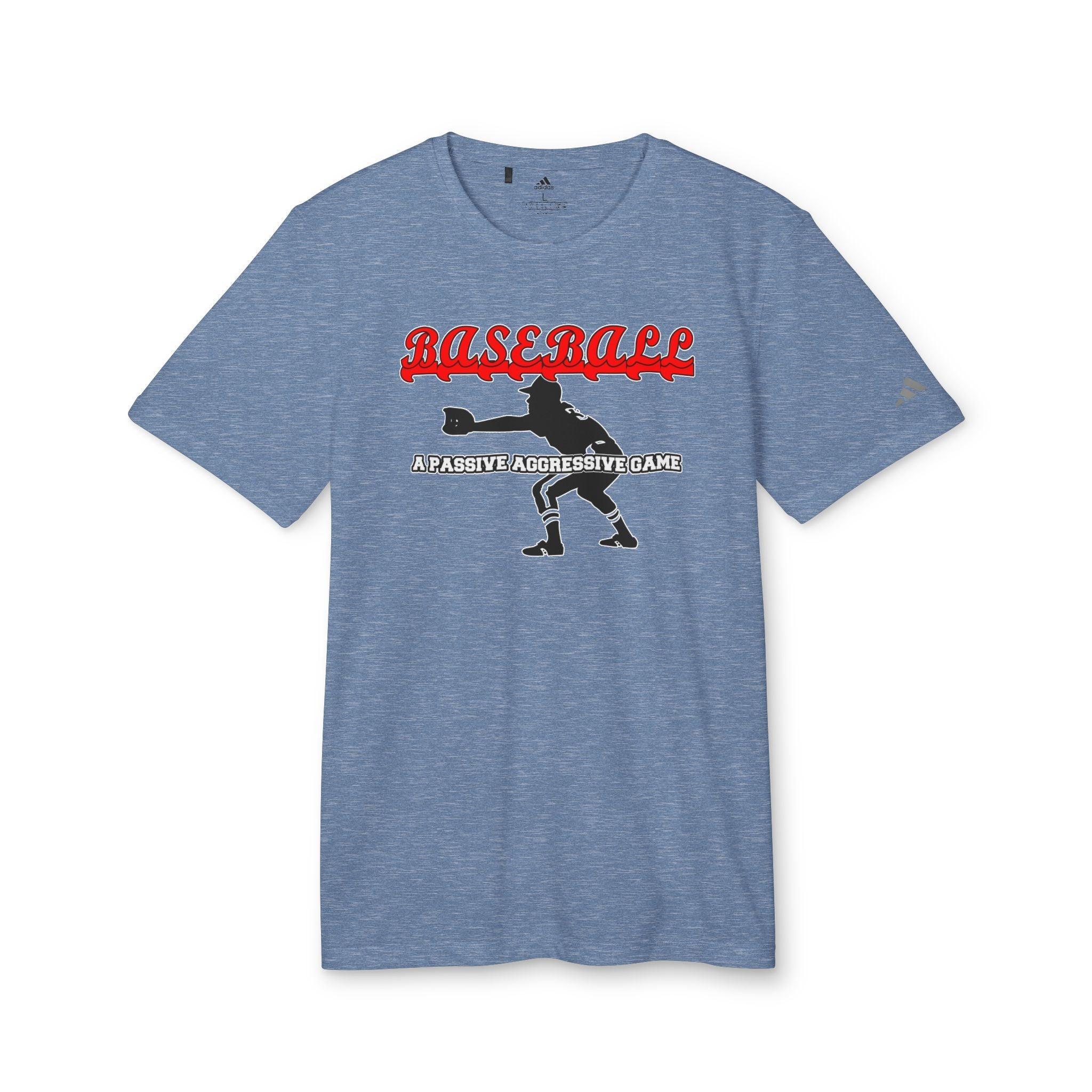 Baseball A passive aggressive game - adidas® Unisex Sport T-shirt - Witty Twisters Fashions