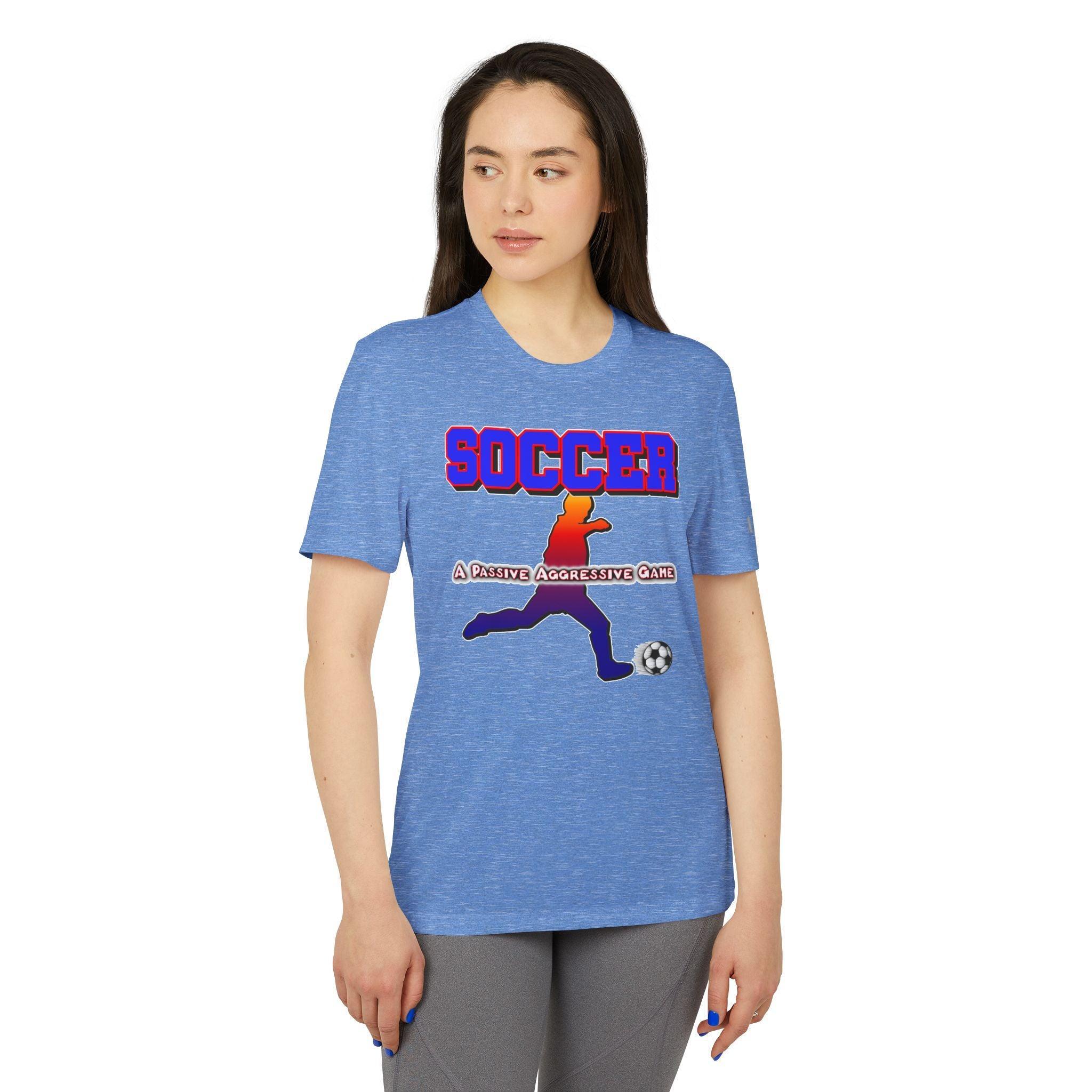Soccer A Passive Aggressive Game - adidas® Unisex Sport T-shirt - Witty Twisters Fashions